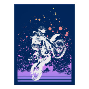 Künstlerisches Dirt Bike Poster