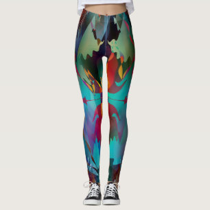 Künstlerisches dunkles, farbiges Abstraktes Traini Leggings