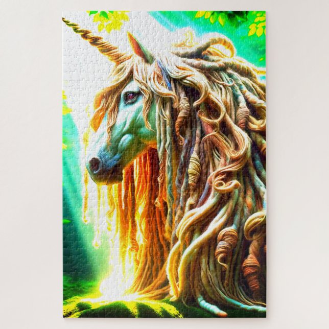 Künstlerisches Einhorn Puzzle (Vertikal)
