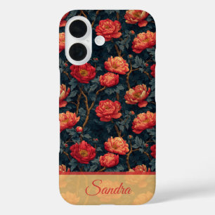 Künstlerisches Einzugsgeschenk Pfingstrose Floral iPhone 16 Hülle