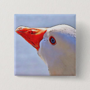 Künstlerisches Entenband Schwarze Kontur Button