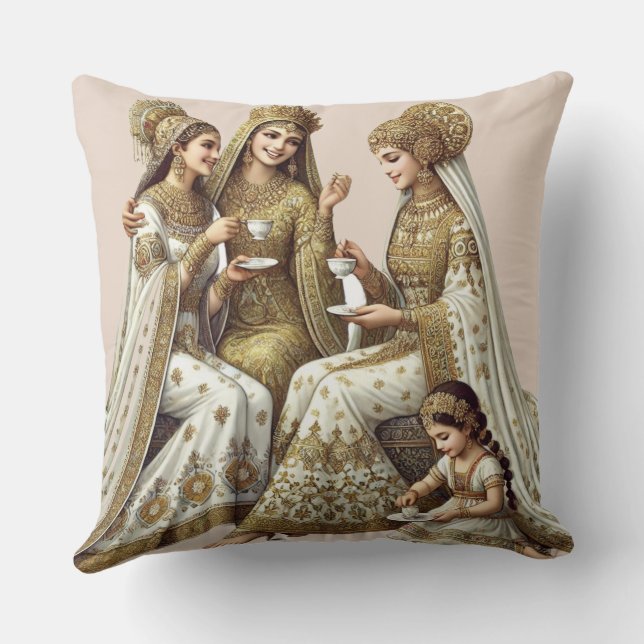 künstlerisches Ethnic Design Pillow Kissen (Rückseite)