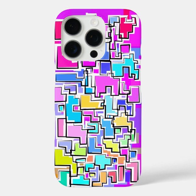 Künstlerisches farbenfrohes Musterdesign  Case-Mate iPhone Hülle (Rückseite)