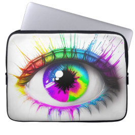 Künstlerisches farbiges Auge Laptopschutzhülle