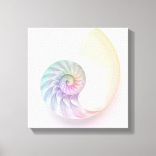 Künstlerisches farbiges Nautilusbild Leinwanddruck