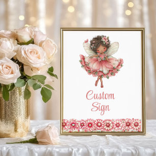 Künstlerisches Feen-Mädchen Erröten Florales Gebur Poster
