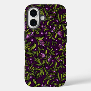 Künstlerisches florales Motiv: violette Blumen iPhone 16 Hülle