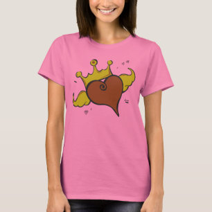 Künstlerisches gekröntes und Winged Herz T-Shirt