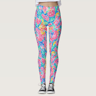 Künstlerisches geometrisches Regenbogen-Wasserfarb Leggings