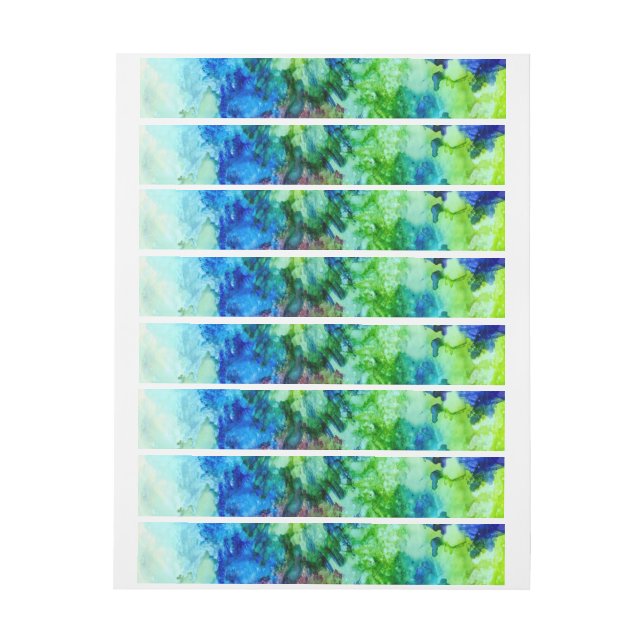 Künstlerisches, glänzendes Etikett (Bogen)