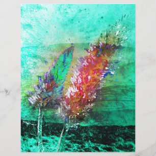 Künstlerisches Grunge Cattails Scrapbook Paper