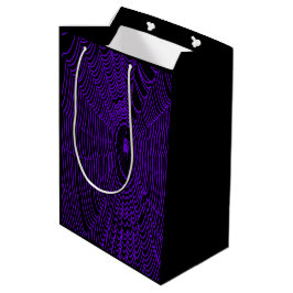 Künstlerisches Halloween-Kobweb-Doodle in Lilac Mittlere Geschenktüte