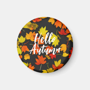 Künstlerisches Herbstleaves-Muster Magnet