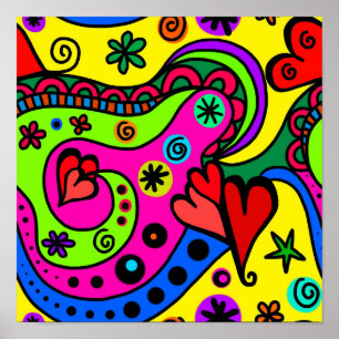 Künstlerisches Herzdesign Poster