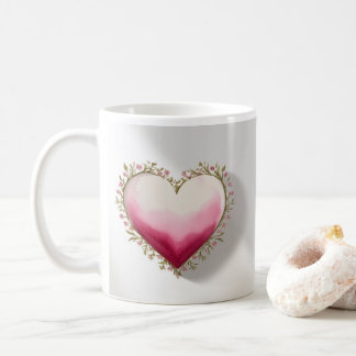 Künstlerisches herzförmiges Design Kaffeetasse