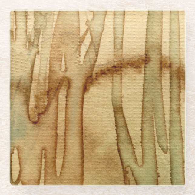 Künstlerisches Hintergrund-Aquarell 2 Glasuntersetzer (Vorderseite)