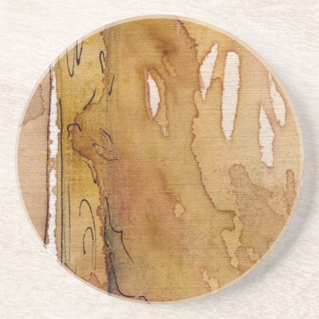 Künstlerisches Hintergrund-Aquarell Getränkeuntersetzer (Vorne)