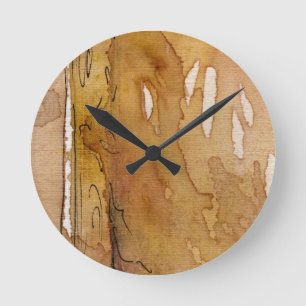 Künstlerisches Hintergrund-Aquarell Runde Wanduhr