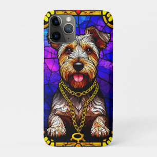Künstlerisches Hunde-Buntglasporträt Case-Mate iPhone Hülle