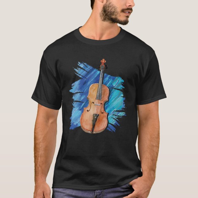 Künstlerisches Instrument Viola Painting Violist M T-Shirt (Vorderseite)