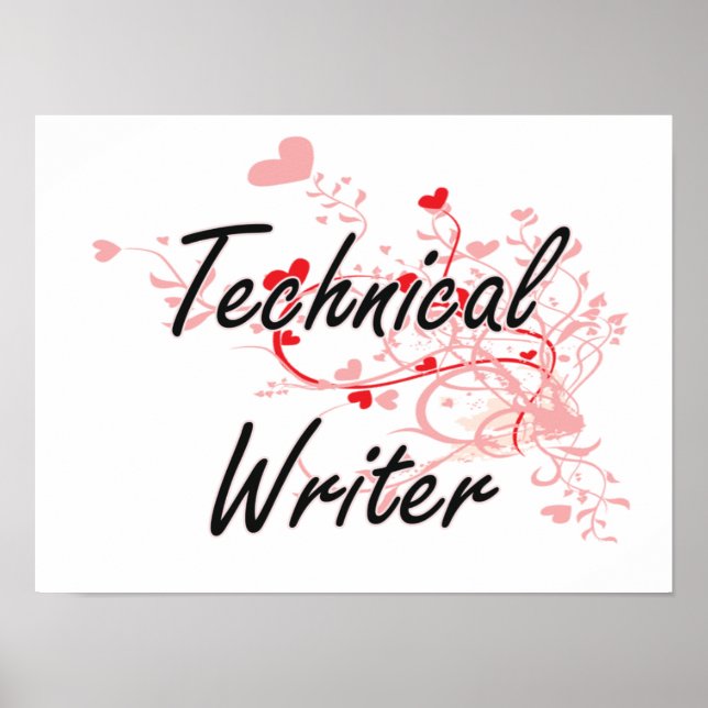 Künstlerisches Jobdesign mit Herz Poster (Vorne)