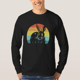 Künstlerisches Kaninchendesign Retro-Vintager Sonn T-Shirt