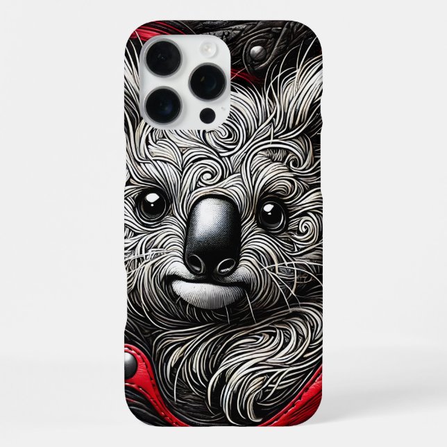 Künstlerisches Koala-Bär-Design iPhone Hülle (Rückseite)