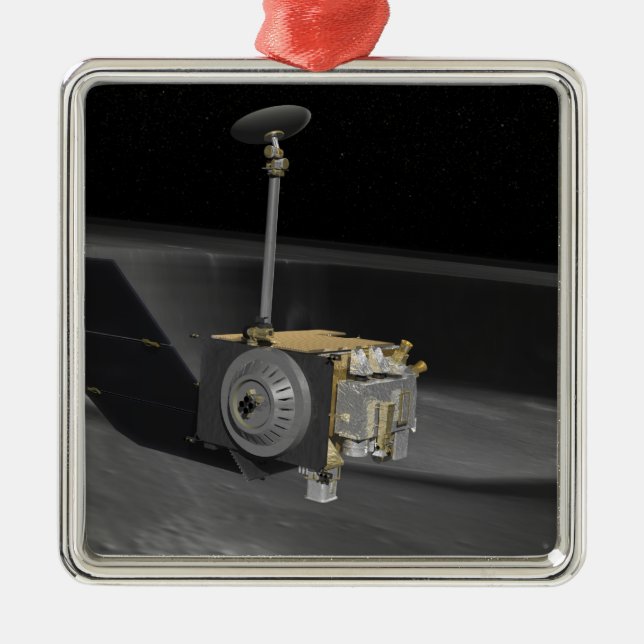 Künstlerisches Konzept des Lunar-Aufklärungsorbis  Silbernes Ornament (Vorne)