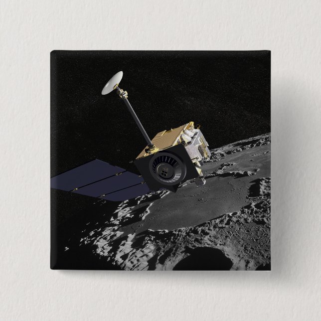 Künstlerisches Konzept des Lunar Reconnaissance Or Button (Vorderseite)