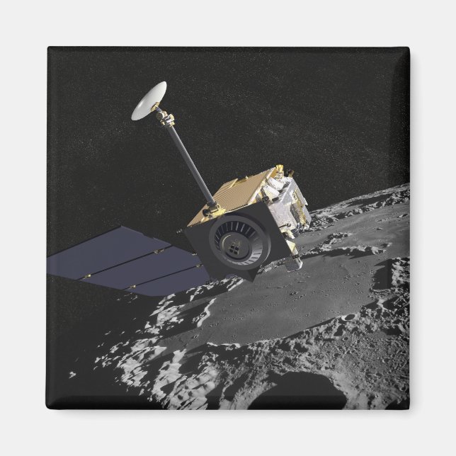 Künstlerisches Konzept des Lunar Reconnaissance Or Magnet (Vorne)