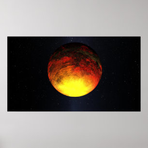 Künstlerisches Konzept von Kepler-10b Poster