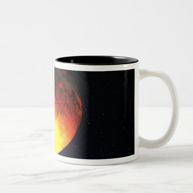 Künstlerisches Konzept von Kepler-10b Zweifarbige Tasse (Rechts)