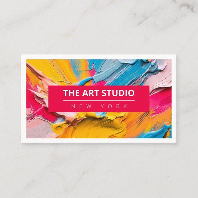 Künstlerisches Kunstwerk Kunst-Studio Visitenkarte (Vorderseite)