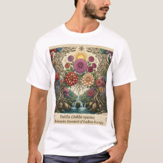 Künstlerisches lebendiges florales und natürliches T-Shirt
