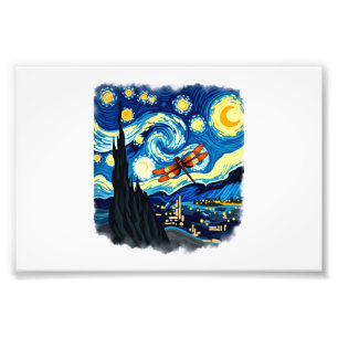 Künstlerisches Libellen-Shirt Van Gogh Sternennach Fotodruck
