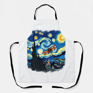 Künstlerisches Libellen-Shirt Van Gogh Sternennach Schürze