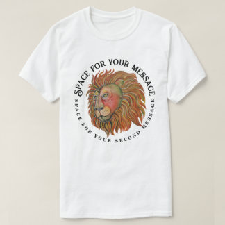 Künstlerisches Löwengesicht Kreisförmiger benutzer T-Shirt