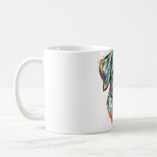 Künstlerisches Mehrfarben-Hundeliebhaber-Design - Kaffeetasse