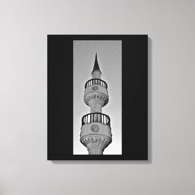 Künstlerisches Minaret Leinwanddruck (Vorderseite)