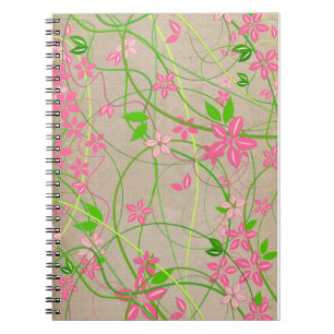 Künstlerisches mit Blumennotizbuch Notizblock