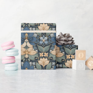 Künstlerisches modernes florales Mosaik Geschenkpapier
