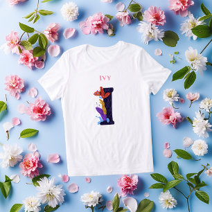 Künstlerisches Monogramm - Buchstabe I Geburtstags Tri-Blend Shirt
