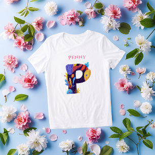 Künstlerisches Monogramm - Buchstabe P Bold und Vi Tri-Blend Shirt