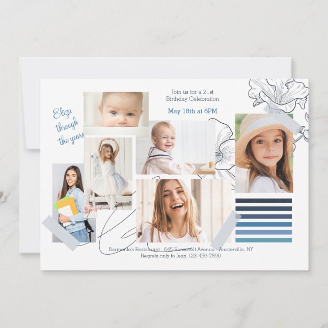 Künstlerisches Mood Foto Geburtstagseinladung Einladung (Vorderseite)