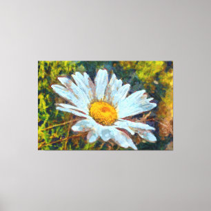 Künstlerisches Nah Up a Marguerite Daisy Blume Leinwanddruck