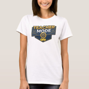 Künstlerisches Orange TEACH MODE OFF Individuelle T-Shirt
