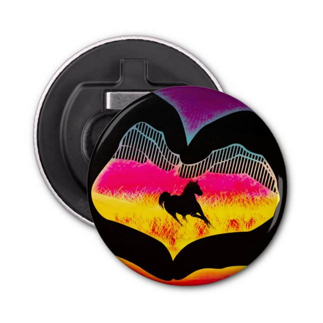 Künstlerisches Pferd Flaschenöffner (Vorderseite)