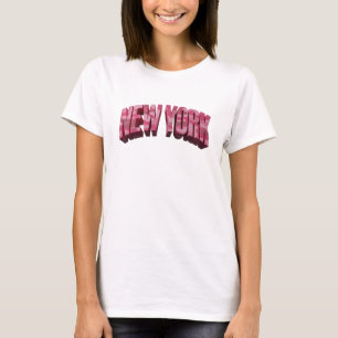 Künstlerisches Pink NEW YORK Tragbare Kunst T-Shirt