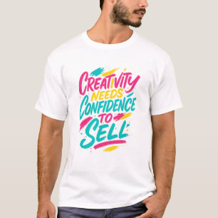 Künstlerisches Pinsel-Lettering-T-Shirt  T-Shirt