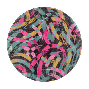 Künstlerisches Pinselstrichmuster Schneidebrett